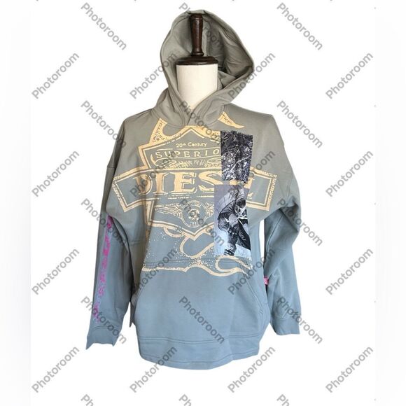 SOLD DIESEL Gray S-Baxt-Hood-R1 Hoodie, size Large, NEW with tags - Picture 3 of 14